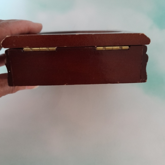 Cherry Wood Heart Shaped Jewelry Box Size:OS Unknown - Picture 2 of 7